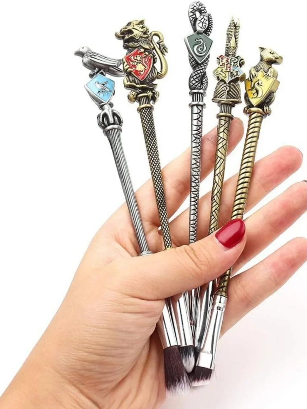 Magic Wand Makeup Brush Set - 2 Color Options, Eye Shadow & Lip Brushes for